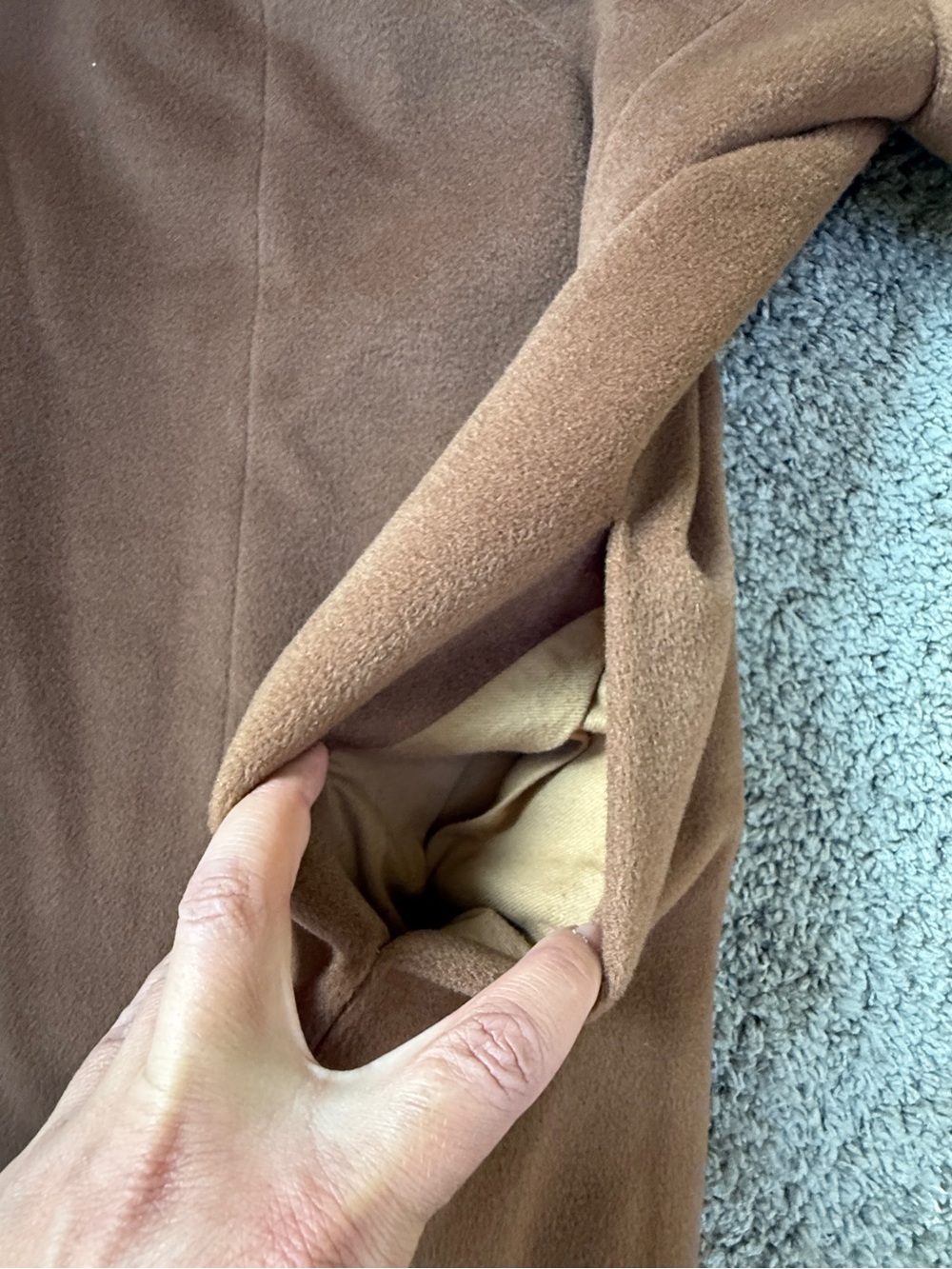Cinzia Rocca Icons Camel Long Wool-Blend Trench Coat - Picture 6 of 14